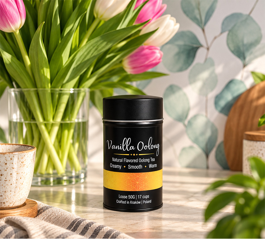 Vanilla Oolong Leo Tea – waniliowa herbata oolong w metalowej puszce 50g